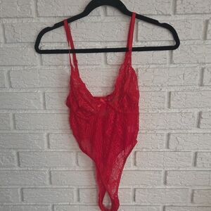 Red Lace Bodysuit